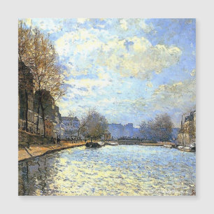 St Martin Canal Alfred Sisley Magnetkarte