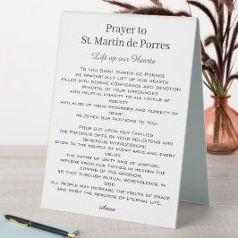 St. Martin de Porres Gebet Racial Harmony Tischaufsteller