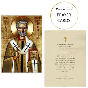 St. Martin der Barmherzige orthodoxe Gebetskarte Platzkarte