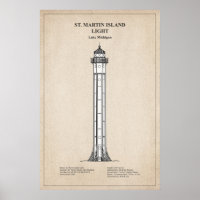 St. Martin Island Lighthouse - Michigan - SBD