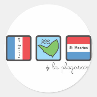 St. Martin Runder Aufkleber