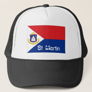 St Martin sint Maarten-Flaggenandenkenhut Truckerkappe