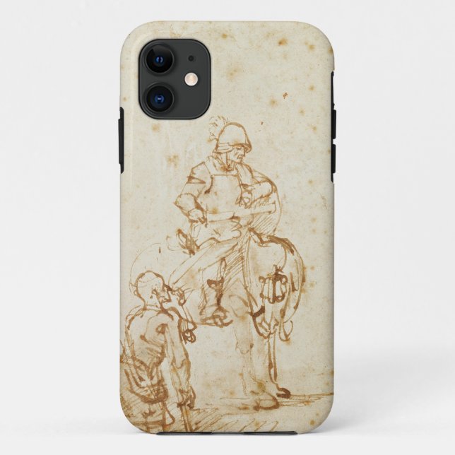St Martin und der Bettler (Stift u. Tinte auf Case-Mate iPhone Hülle (Rückseite)