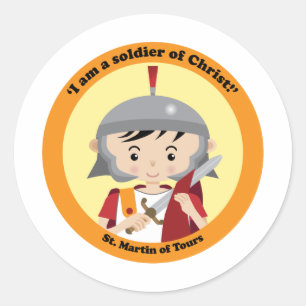 St. Martin von Tours Runder Aufkleber