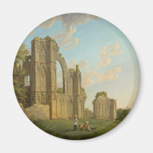 St Mary Abtei, York, England circa 1778 Magnet