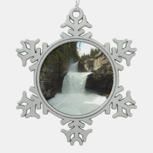 St. Mary Falls at Glacier National Park Schneeflocken Zinn-Ornament