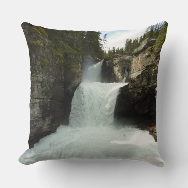 St. Mary Falls I im Glacier National Park Kissen (Vorderseite)