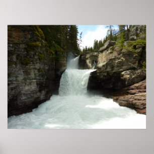 St. Mary Falls I im Glacier-Nationalpark Poster