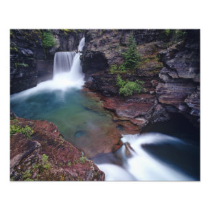 St Mary Falls im Glacier National Park in Fotodruck
