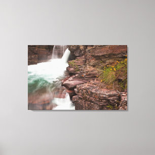 St Mary Falls im Glacier National Park in Leinwanddruck