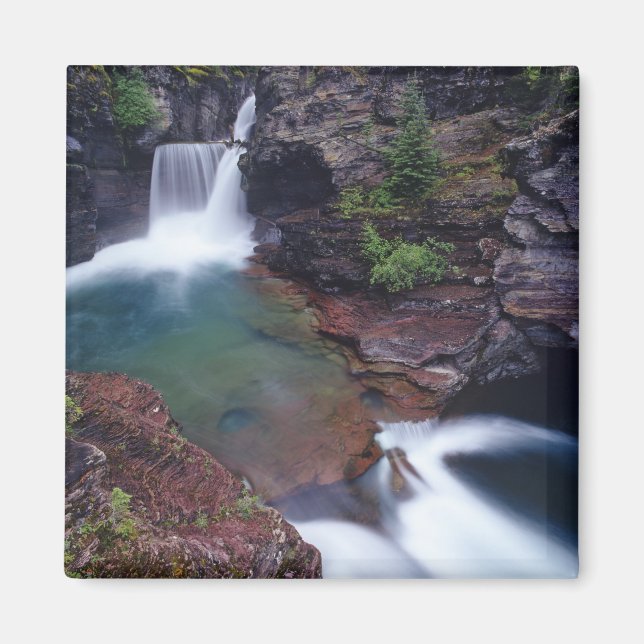 St Mary Falls in Glacier National Park Magnet (Vorne)