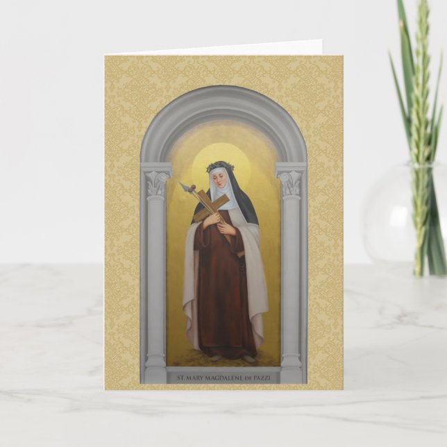 St. Mary Magdalene de Pazzi Carmelite Saint Karte (Vorderseite)