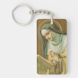 St Mary Magdalene de Pazzi (JM 45) Rectang Acrylic Schlüsselanhänger
