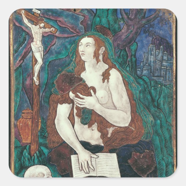 St. Mary Magdalene, Limousin Workshop Quadratischer Aufkleber (Vorderseite)