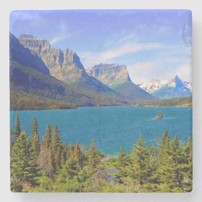 St. Mary See, Glacier Nationalpark, Montana Steinuntersetzer (Vorderseite)