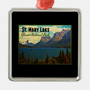 St. Mary See-Gletscher NP Ornament Aus Metall