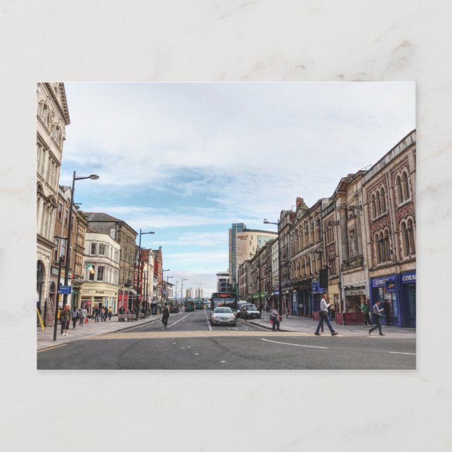 St Mary St., Cardiff, Wales Postkarte (Vorderseite)