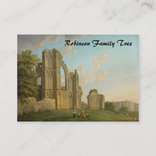 St. Mary's Abbey, York, England circa 1778 Visitenkarte