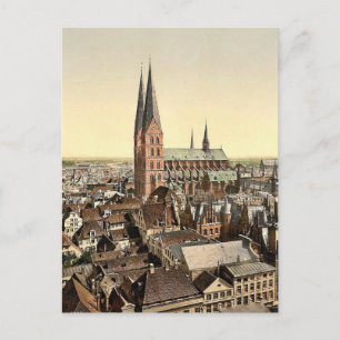 St. Mary's, aus St. Peter's Clock Tower, Lubeck, Postkarte