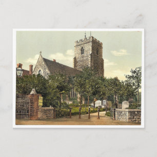 St. Mary's Kirche, Folkestone, England seltene Fot Postkarte