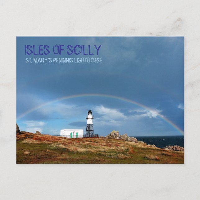 St. Mary's Peninnis Lighthouse - Isles Of Scilly Postkarte (Vorderseite)