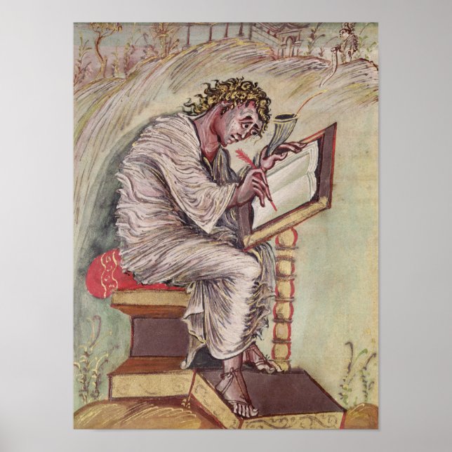 St. Matthew, aus den Ebbo-Evangelien Poster (Vorne)
