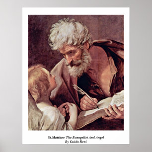St Matthew der Evangelist und der Engel durch Poster