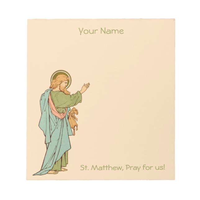 St. Matthew the Apostle (RLS 10) 5,5"x6 Notizblock (Vorderseite)