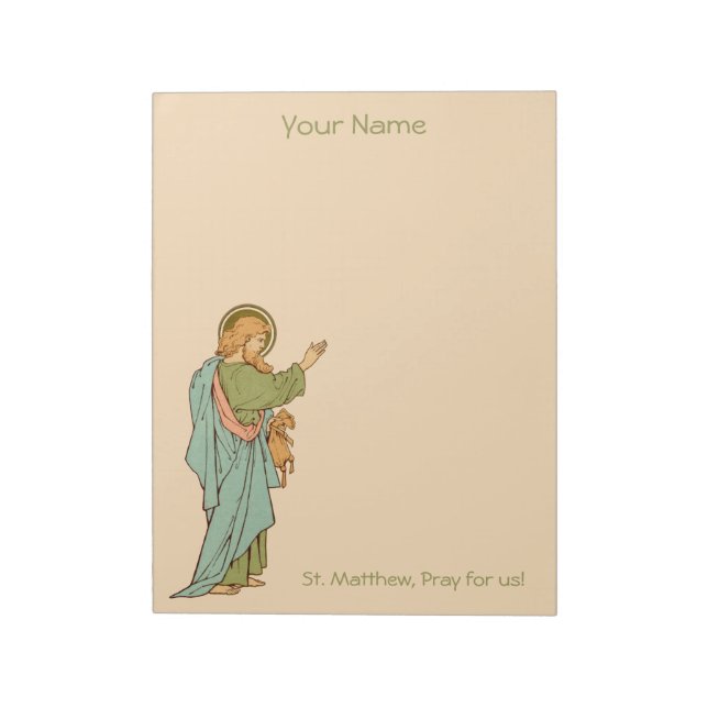 St. Matthew the Apostle (RLS 10) 8.5"x11" Notizblock (Rotiert)