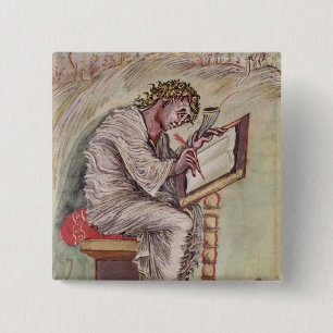 St Matthew, von den Ebbo Evangelien Button
