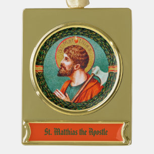 St. Matthias the Apostle (JMAS 09) Banner-Ornament Gold