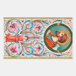 St. Matthias the Apostle (JMAS 09) Rechteckiger Aufkleber