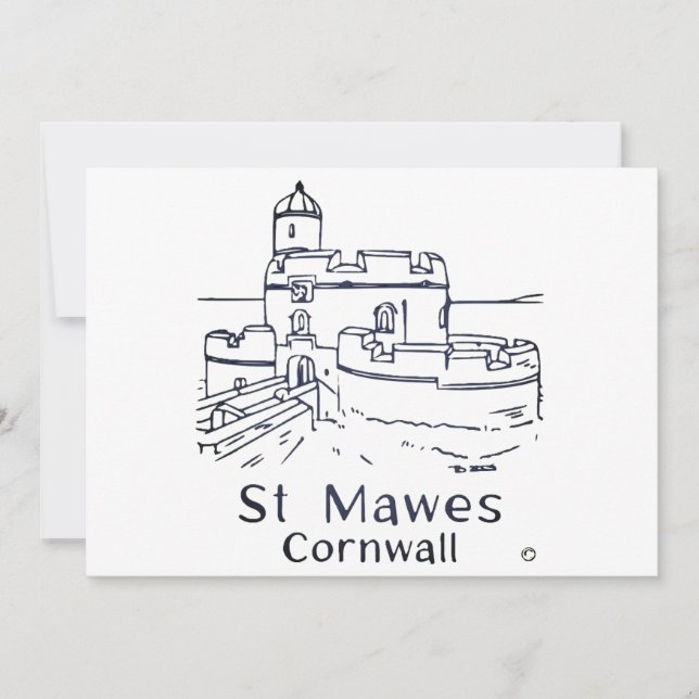 St Mawes Castle Karte (Vorderseite)