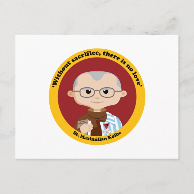 St. Maximilian Kolbe Postkarte (Vorderseite)