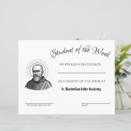 St. Maximilian Kolbe Student der Woche