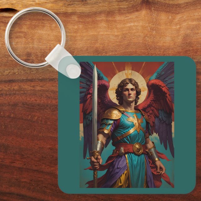 St. Michael Archangel Schlüsselanhänger - katholis (Vorderseite)