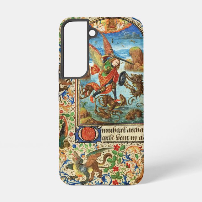 ST. MICHAEL ARCHANGEL UND DRAGON Flämische Miniatu Samsung Galaxy Hülle (Rückseite)