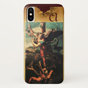 St MICHAEL ARCHANGEL VANGUISHING SATAN Monogram Case-Mate iPhone Hülle