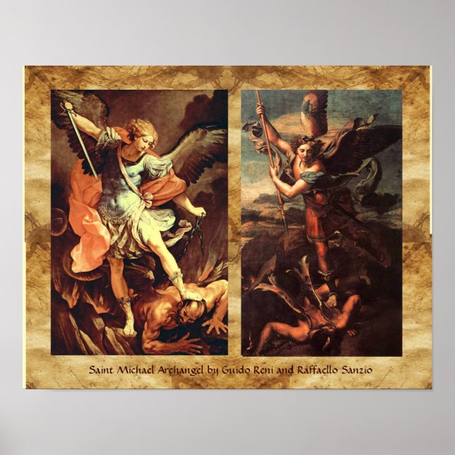 St MICHAEL ARCHANGEL VANGUISHING SATAN Poster (Vorne)