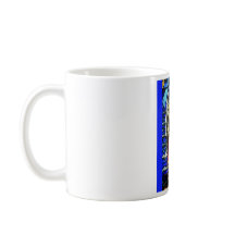 St Michael dans la tasse en verre souillé