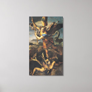 St Michael, das den Dämon, 1518 überwältigt Leinwanddruck