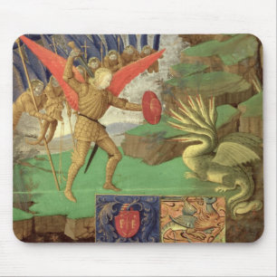 St Michael, das den Drachen tötet Mousepad