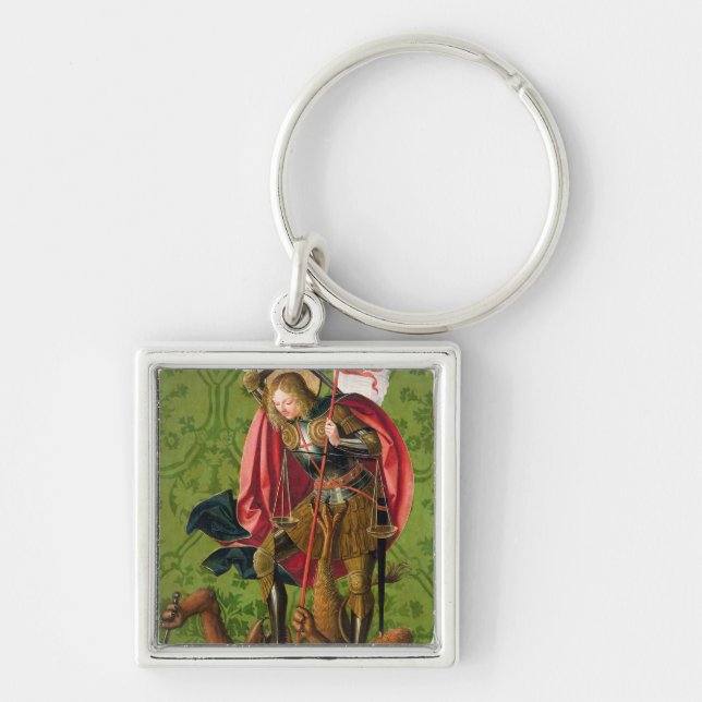St Michael, das den Drachen tötet Schlüsselanhänger (Vorne)