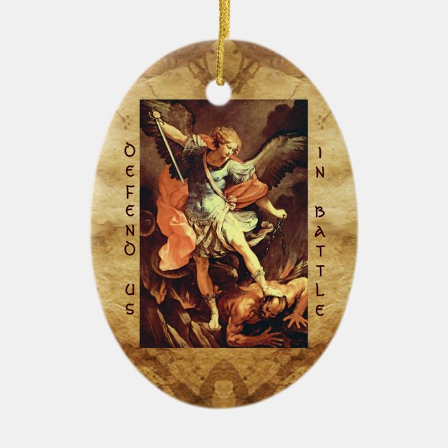 St Michael das Erzengel-Gebet Keramikornament (Vorne)