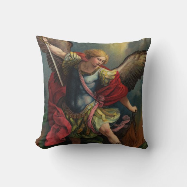 St. Michael, das Erzengel-Wurfkissen Kissen (Vorderseite)