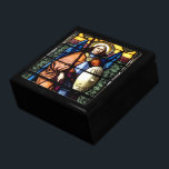 St. Michael Das Erzengelenkefenster Geschenkbox<br><div class="desc">Foto eines (öffentlichen) Buntglasfensters,  das St. Michael,  den Erzengel,  ehrt.</div>