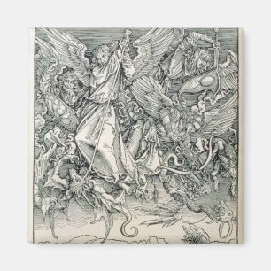 St Michael, das mit dem Drachen kämpft Magnet