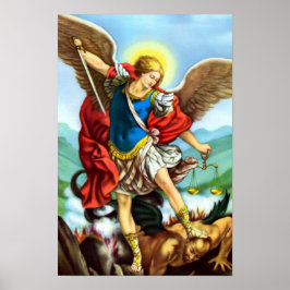 St. Michael der Erzengel Angel Katholische Heilige Poster