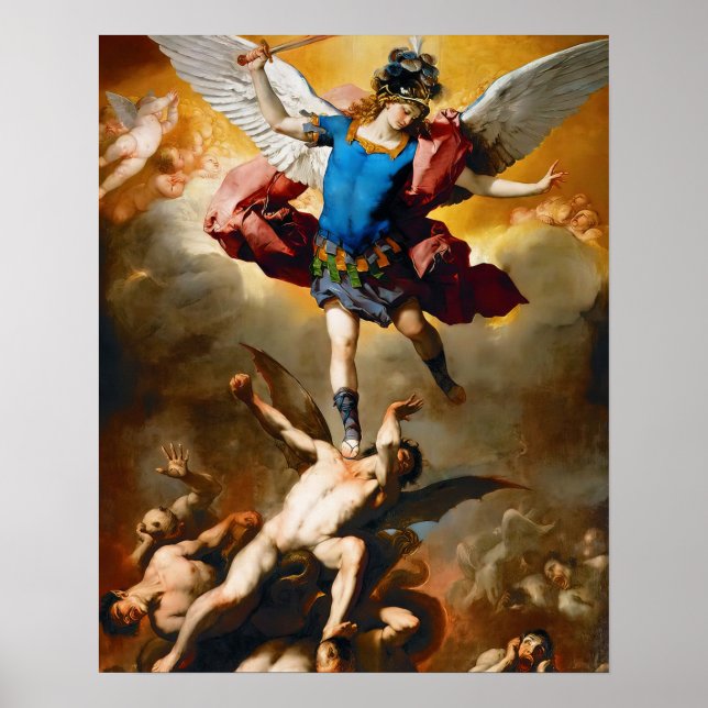 St. Michael, der Erzengel-Beschützer des bösen Pos Poster (Vorne)