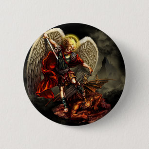 St Michael der Erzengel Button